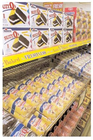 The legendary longevity of some packaged foods such as Twinkies, is attributable in part to food additives that stabilize ingredients and prevent spoilage. Additives also enhance the nutrition, flavor, and consistency of foods. [Photograph by Orlin Wagner. AP/Wide World Photos. Reproduced by permission.]