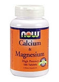 Now Foods Calcium/Magnesium 500/250 mg (100 tabs)