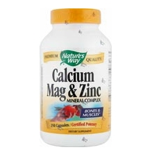 Nature's Way Calcium, Magnesium & Zinc, 100 caps