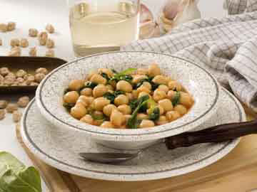 Greek Chickpeas and Spinach