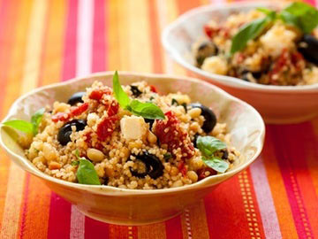 Couscous Salad & Spinach