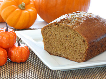 Pumpkin Bread Topped with Crystallized Ginger