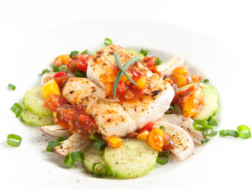 Grilled Halibut with Jicama Salsa