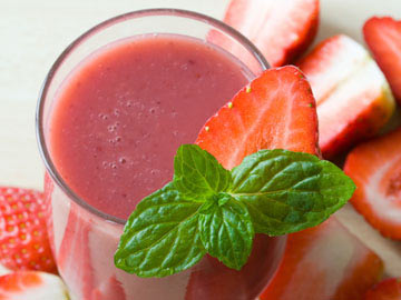 Rainbow Smoothie with Melons and Berries