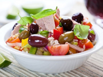 Summer Rice Salad - Greek Style